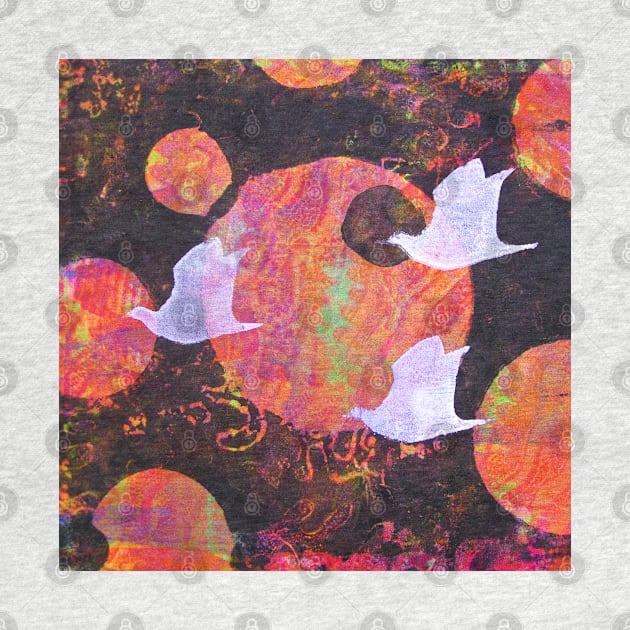 Three Cosmic Birds Digitally Altered Version of Original Work 2 by Heatherian